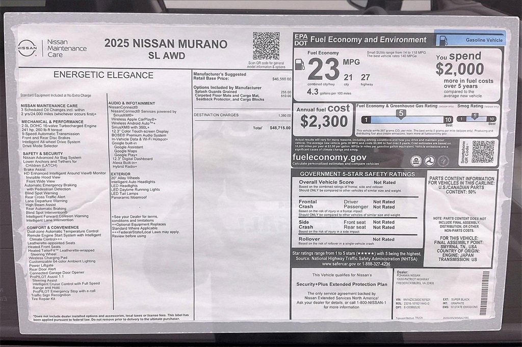 New 2025 Nissan Murano SL image 14