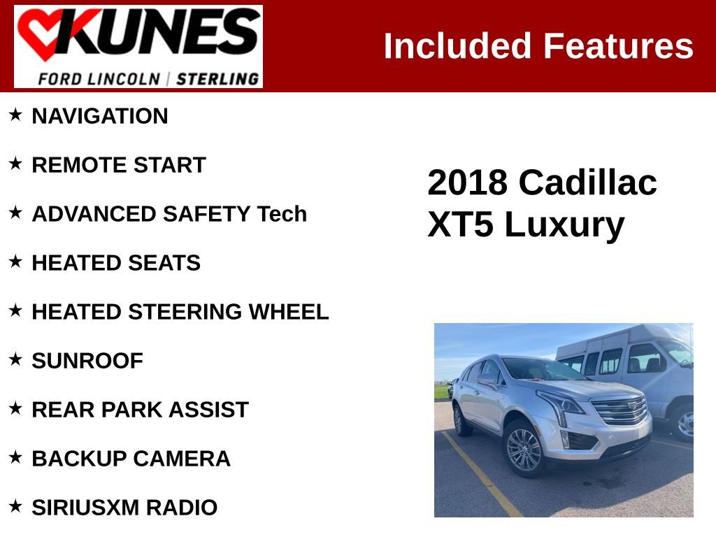 Used 2018 Cadillac XT5 Luxury w/ Driver Awareness Package AWD/4WD image 2