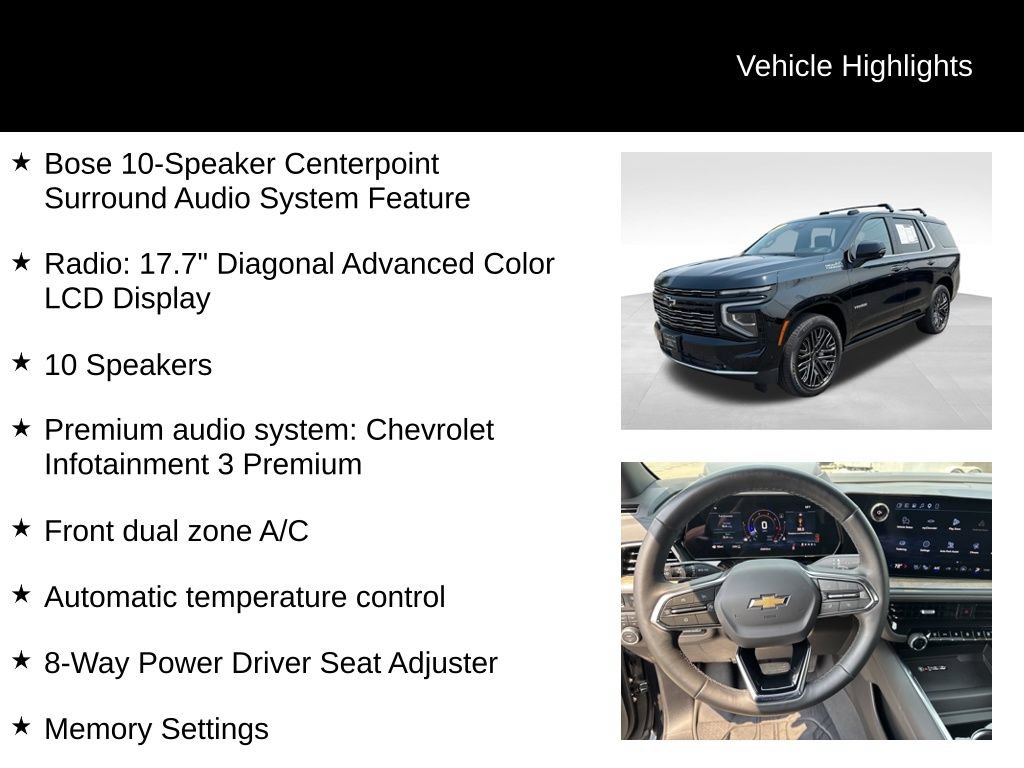 Certified 2025 Chevrolet Tahoe High Country AWD/4WD image 17