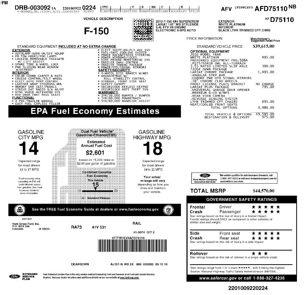 Used 2010 Ford F150 Lariat AWD/4WD image 35
