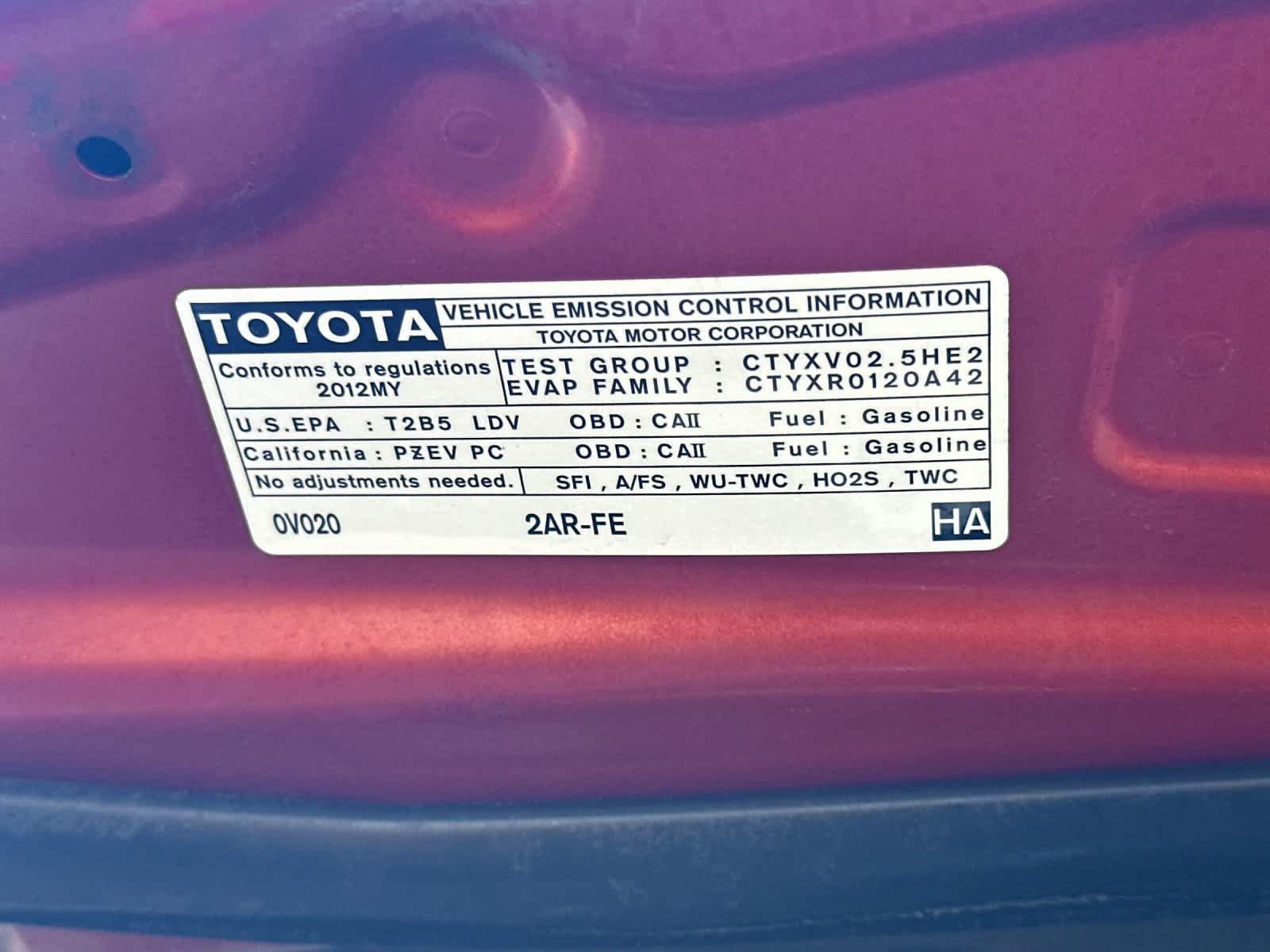 Used 2012 Toyota Camry LE FWD image 27