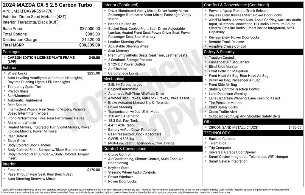 Used 2024 MAZDA CX-5 Carbon Edition AWD/4WD image 12
