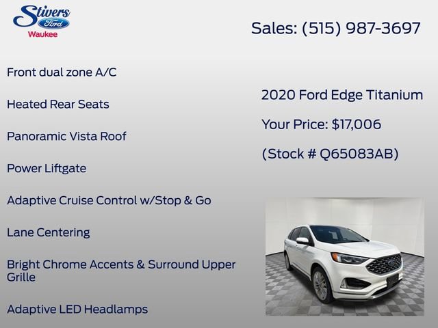 Used 2020 Ford Edge Titanium w/ Equipment Group 301A AWD/4WD image 28