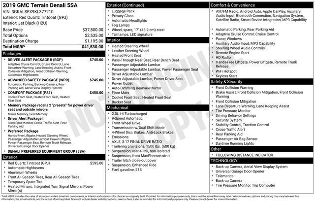 Used 2019 GMC Terrain Denali w/ Advanced Safety Package image 7