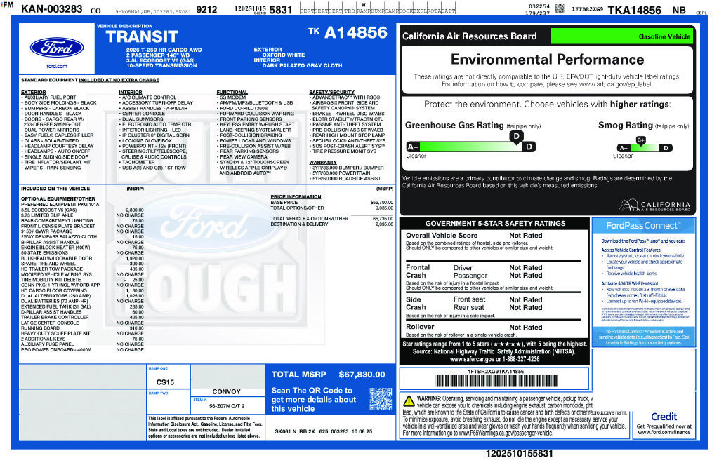 New 2026 Ford Transit 250 148 High Roof AWD image 22