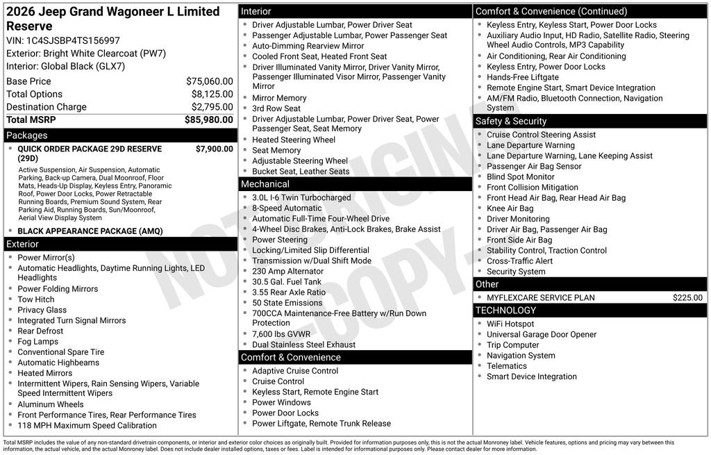 New 2026 Jeep Grand Wagoneer L Limited AWD/4WD image 6