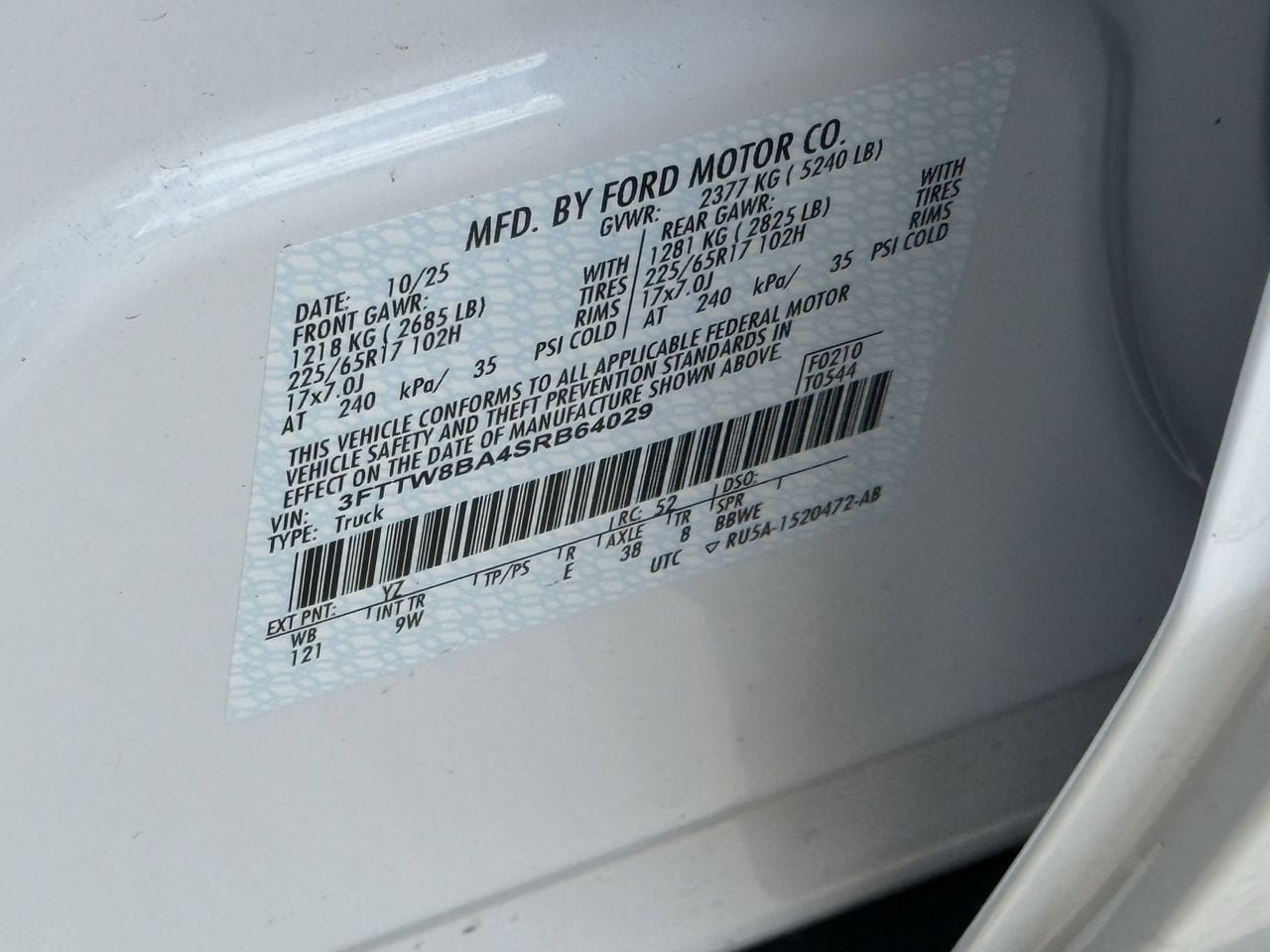 Certified 2025 Ford Maverick XL w/ Equipment Group 102A AWD/4WD image 28