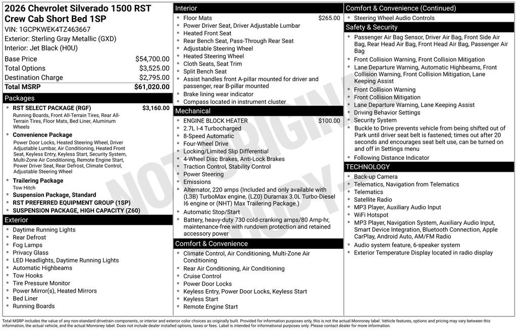 New 2026 Chevrolet Silverado 1500 RST w/ RST Select Package AWD/4WD image 26