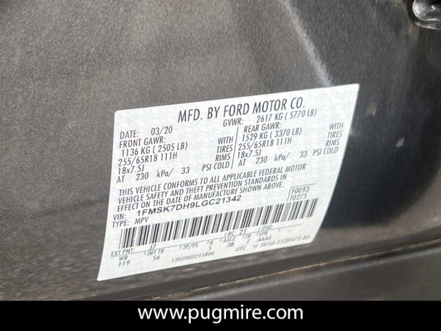 Used 2020 Ford Explorer XLT w/ Equipment Group 202A image 32