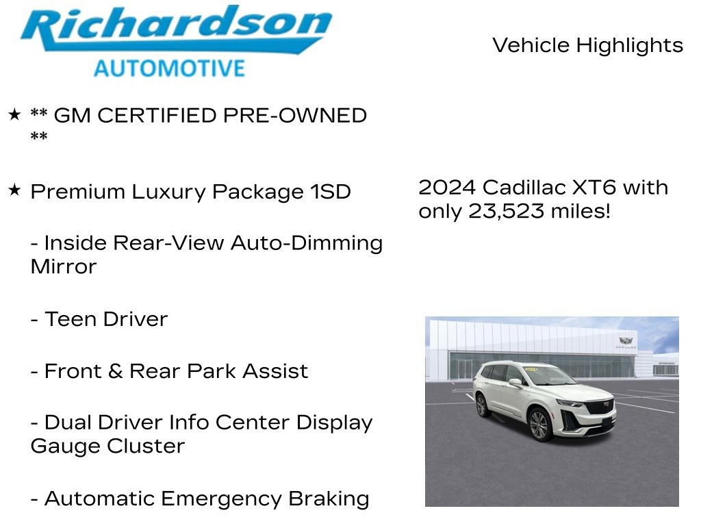Certified 2024 Cadillac XT6 Premium Luxury image 12