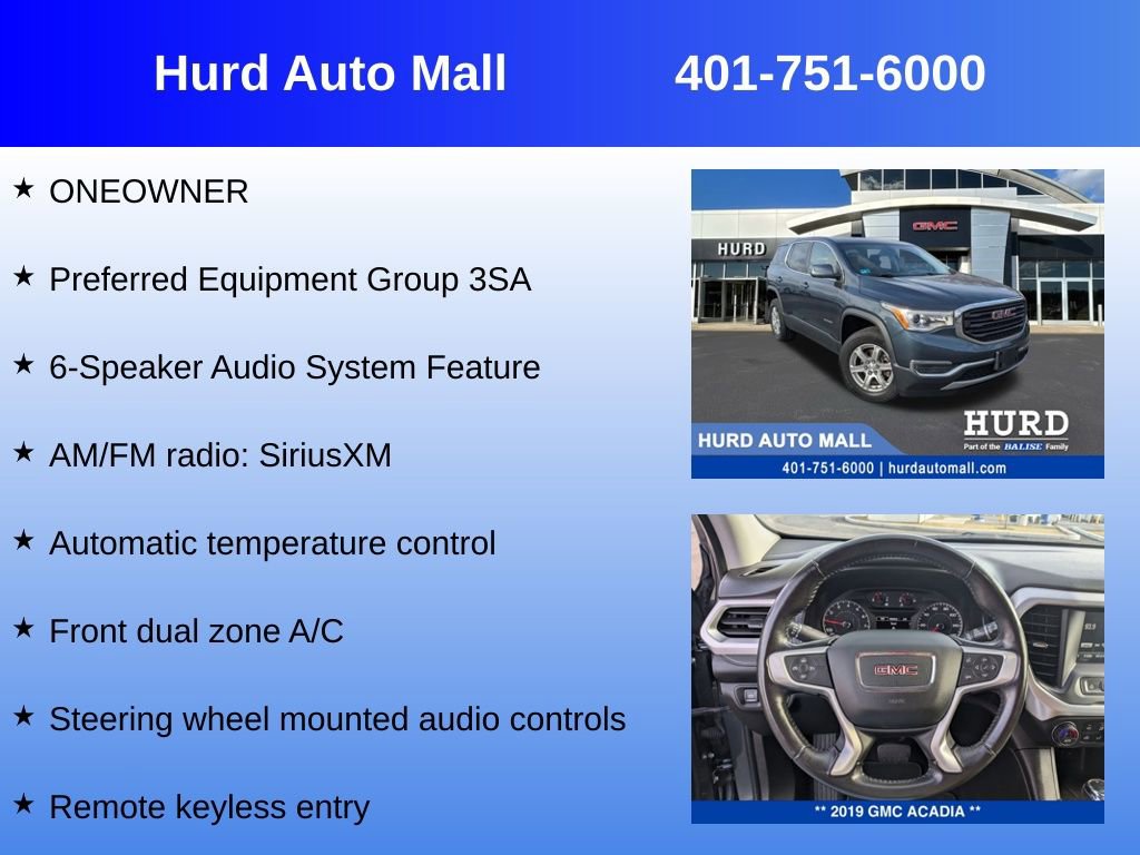 Used 2019 GMC Acadia SLE image 6
