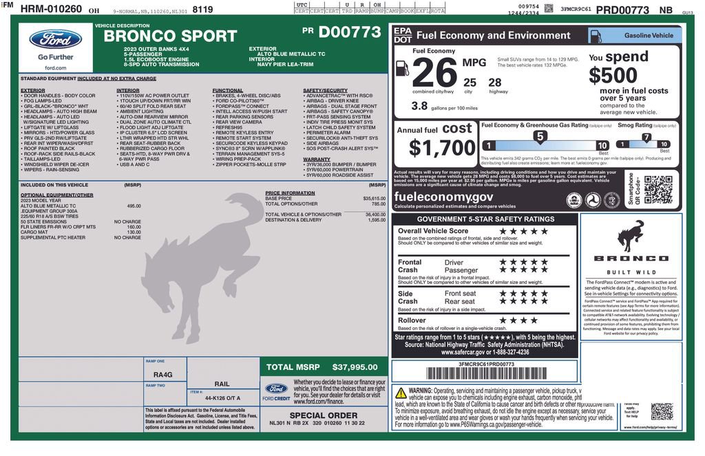 Used 2023 Ford Bronco Sport Outer Banks image 39