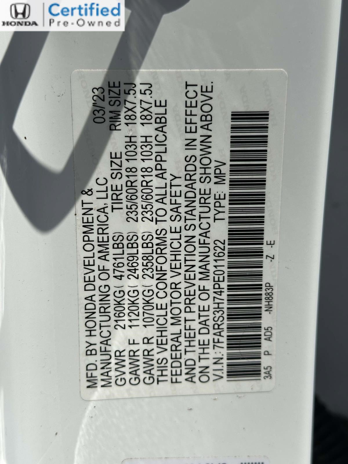 Certified 2023 Honda CR-V EX-L image 30