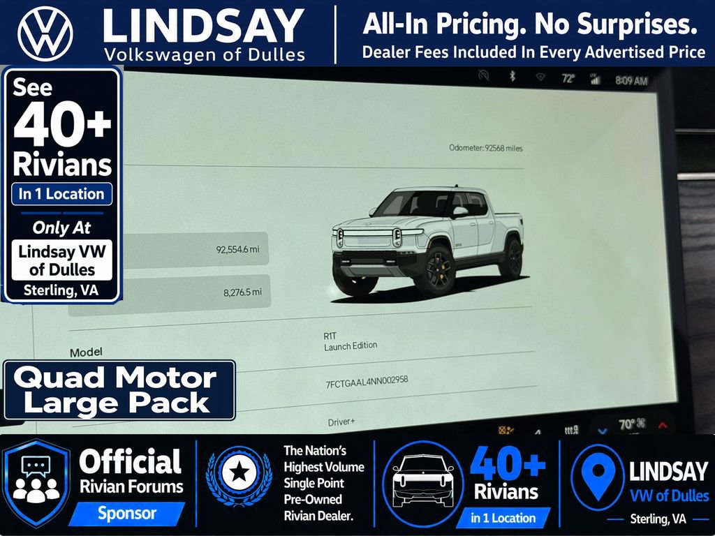 Used 2022 Rivian R1T Launch Edition AWD/4WD image 22