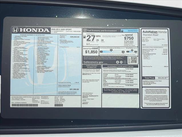 New 2026 Honda HR-V Sport image 23