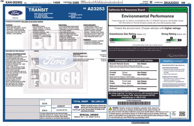 Used 2025 Ford Transit 250 Low Roof w/ Exterior Upgrade Package RWD image 2