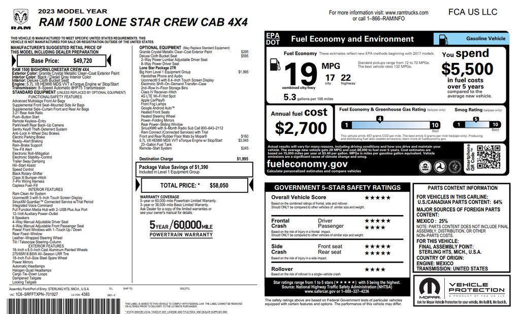 Used 2023 RAM 1500 Lone Star AWD/4WD image 11