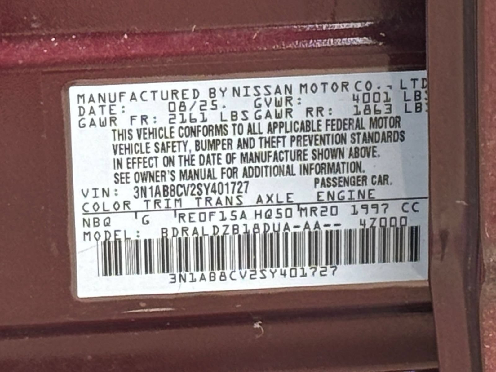 Used 2025 Nissan Sentra SV FWD image 24
