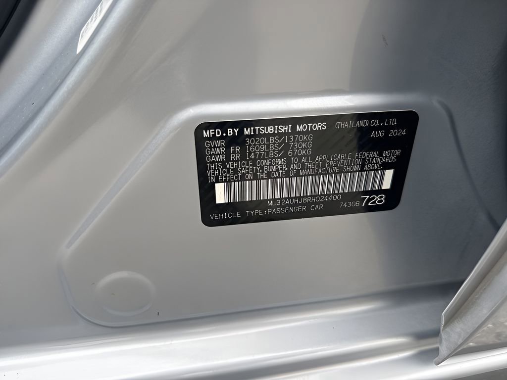 Used 2024 Mitsubishi Mirage ES FWD image 31