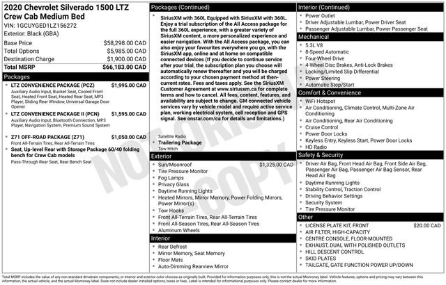 Used 2020 Chevrolet Silverado 1500 LTZ w/ LTZ Convenience Package image 28