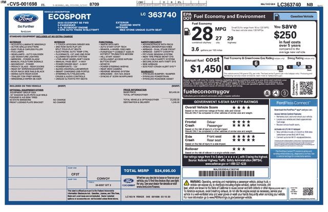 Used 2020 Ford EcoSport SE FWD image 2