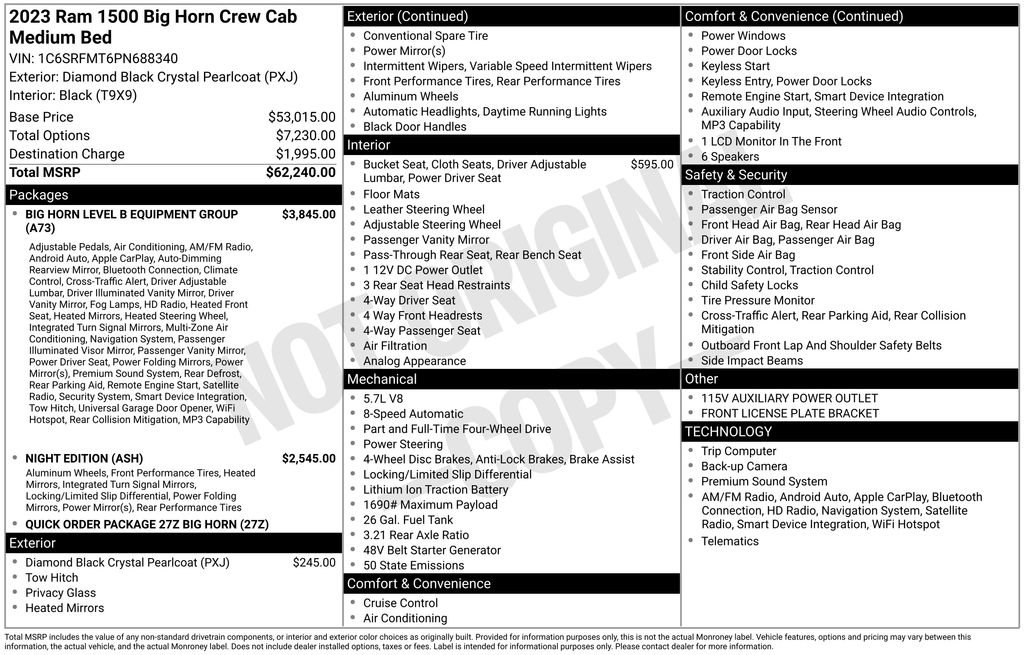Used 2023 RAM 1500 Big Horn image 6