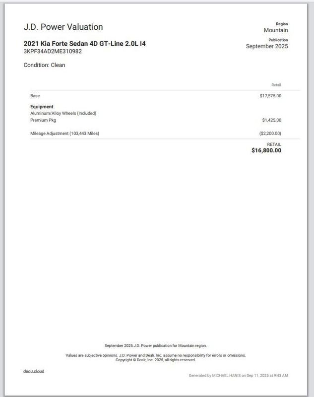 Used 2021 Kia Forte GT-Line w/ GT-Line Premium Package image 3