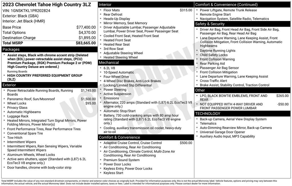 Used 2023 Chevrolet Tahoe High Country AWD/4WD image 36