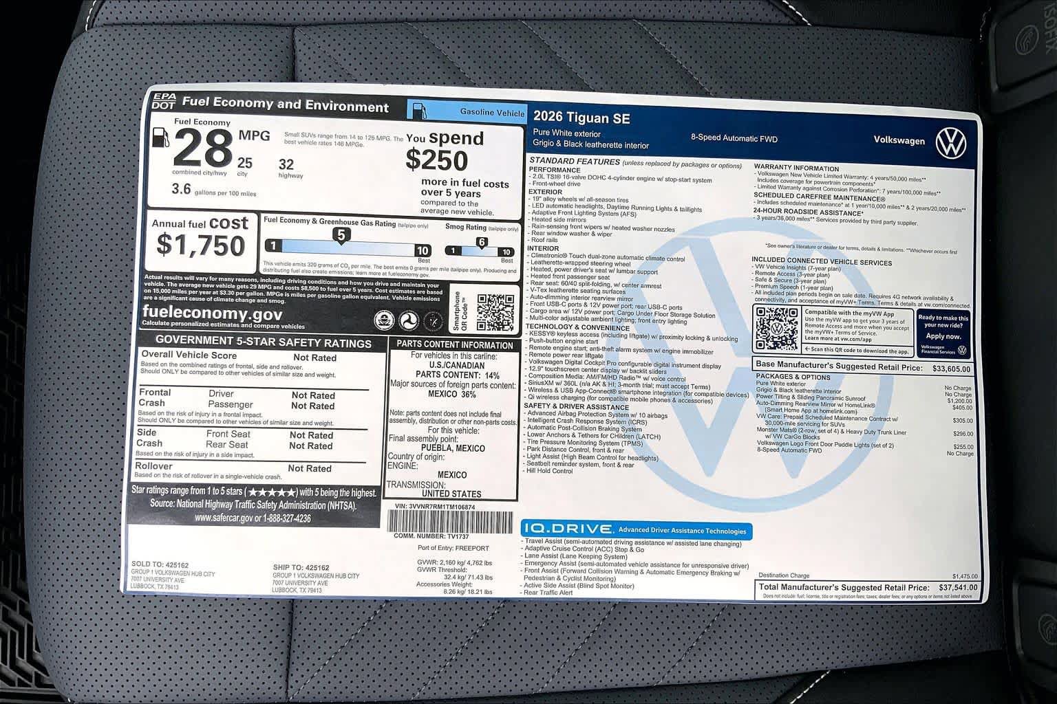 New 2026 Volkswagen Tiguan SE FWD image 22