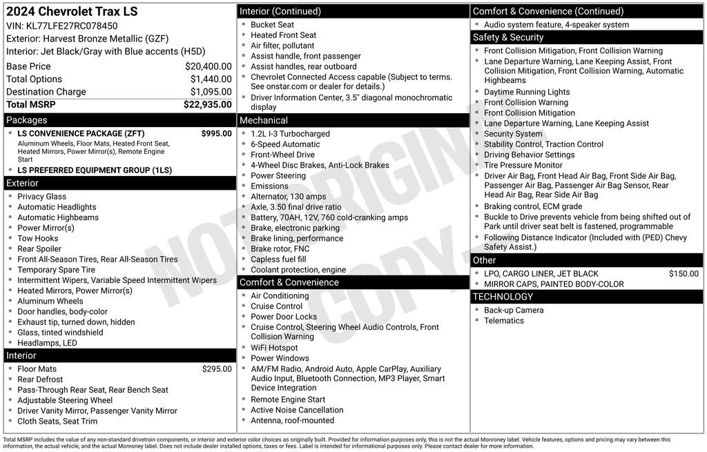 Used 2024 Chevrolet Trax LS w/ LS Convenience Package image 11