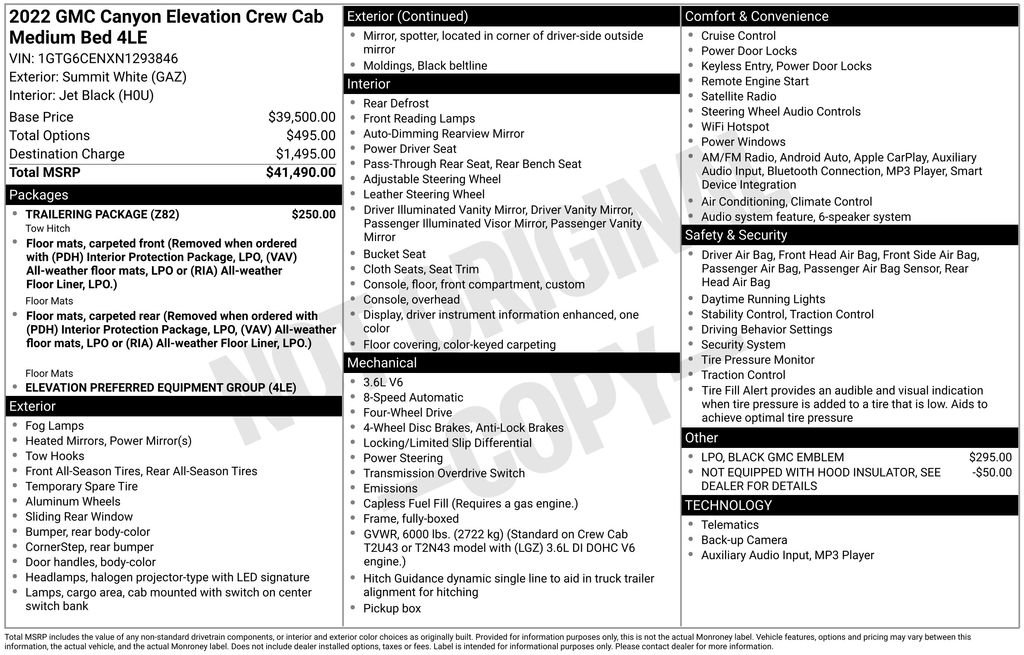 Used 2022 GMC Canyon Elevation w/ Trailering Package image 26