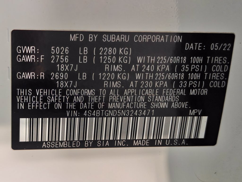 Used 2022 Subaru Outback Limited XT w/ Tech Package 3 AWD/4WD image 58