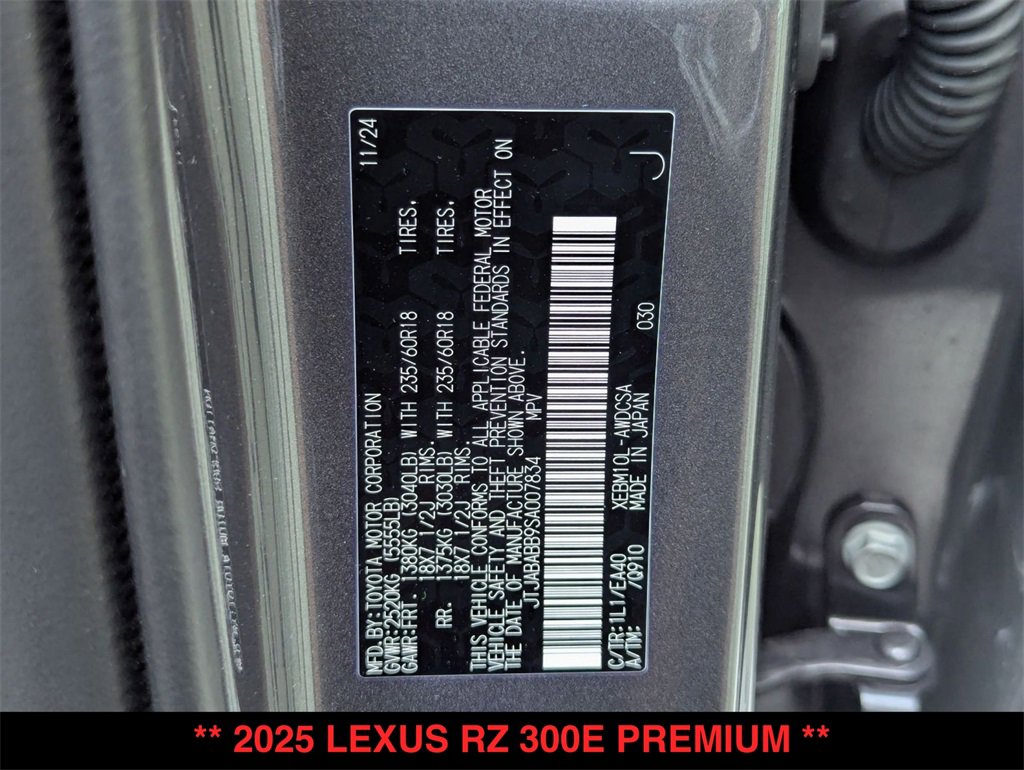 Used 2025 Lexus RZ 300e w/ Accessory Package (2T) image 21