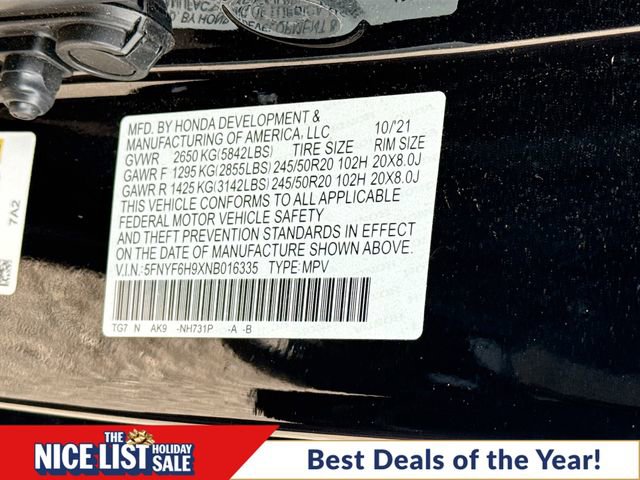 Certified 2022 Honda Pilot Touring image 35