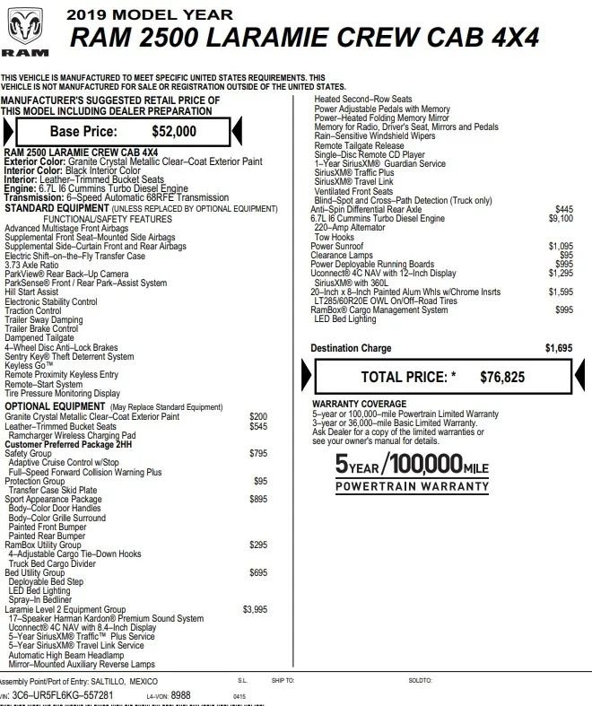 Used 2019 RAM 2500 Laramie image 59