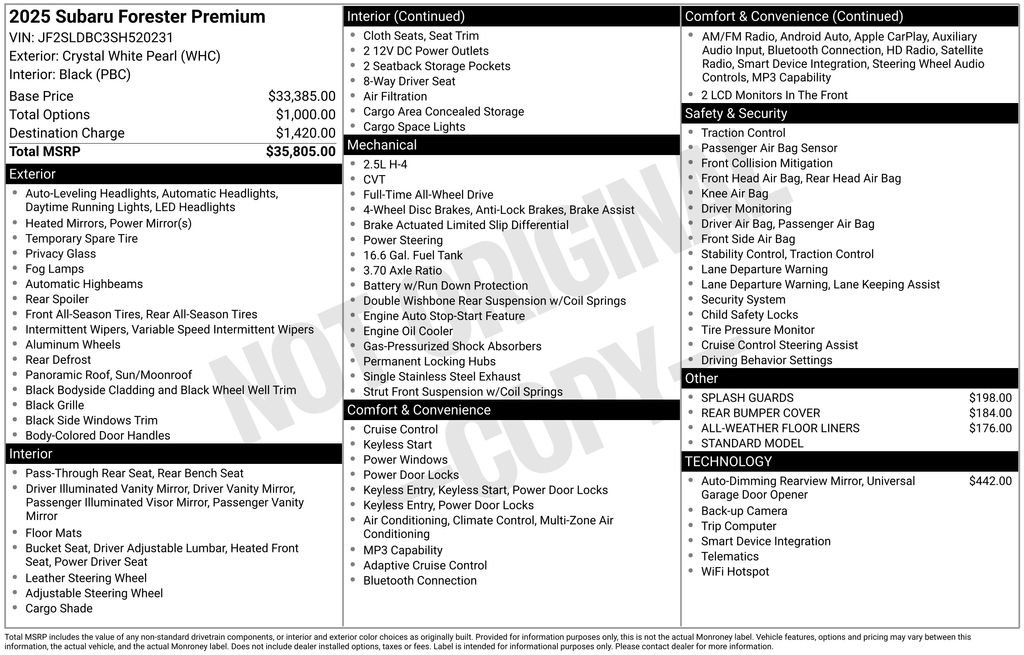 Certified 2025 Subaru Forester Premium AWD/4WD image 18