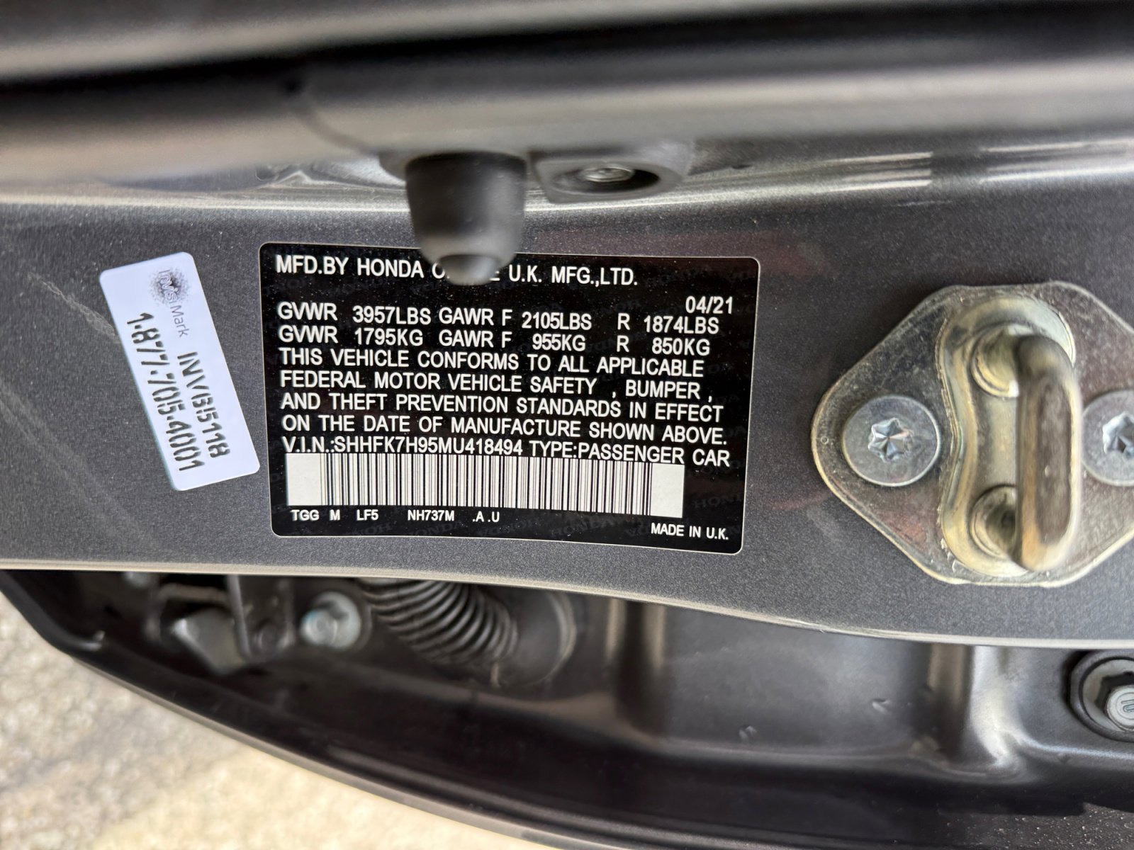 Used 2021 Honda Civic Sport Touring image 27