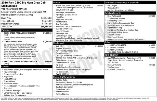 Used 2016 RAM 2500 Big Horn image 22