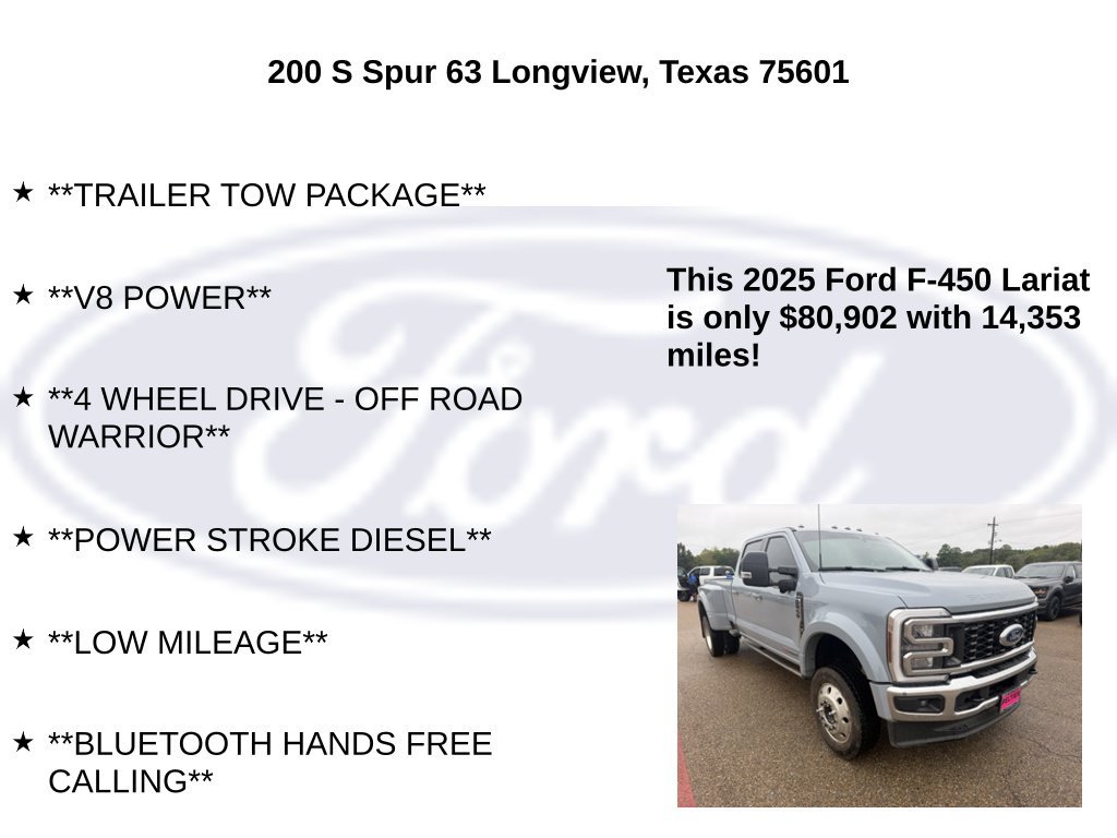 Certified 2025 Ford F450 Lariat w/ Lariat Ultimate Package AWD/4WD image 10