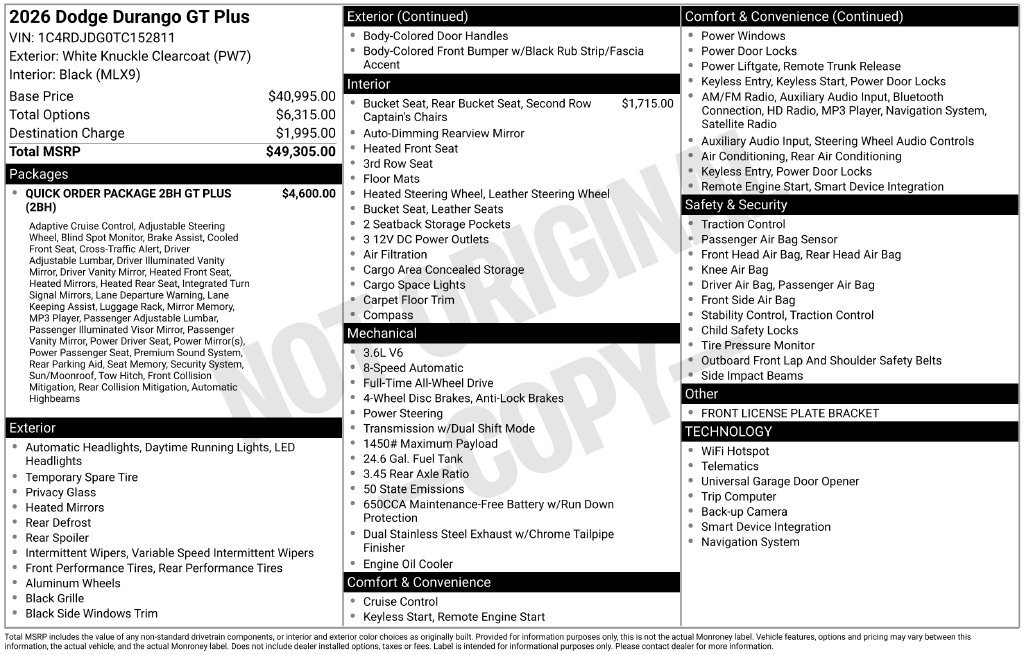 Used 2026 Dodge Durango GT AWD/4WD image 36