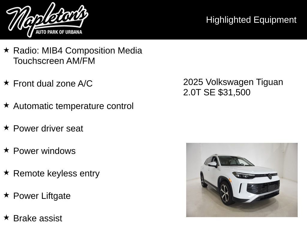 Used 2025 Volkswagen Tiguan SE image 15