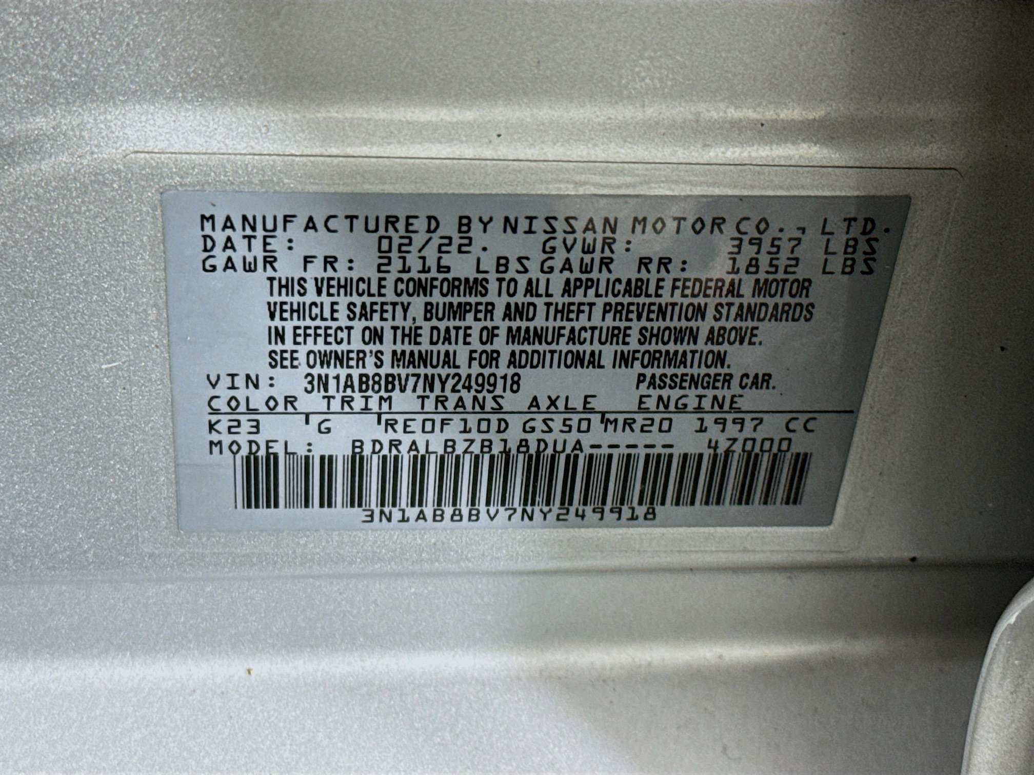 Used 2022 Nissan Sentra S w/ Electronics Package FWD image 39