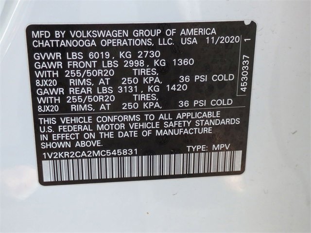 Used 2021 Volkswagen Atlas SE w/ Panoramic Sunroof Package image 34