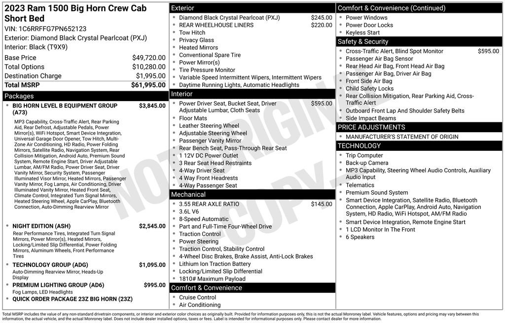 Used 2023 RAM 1500 Big Horn AWD/4WD image 42