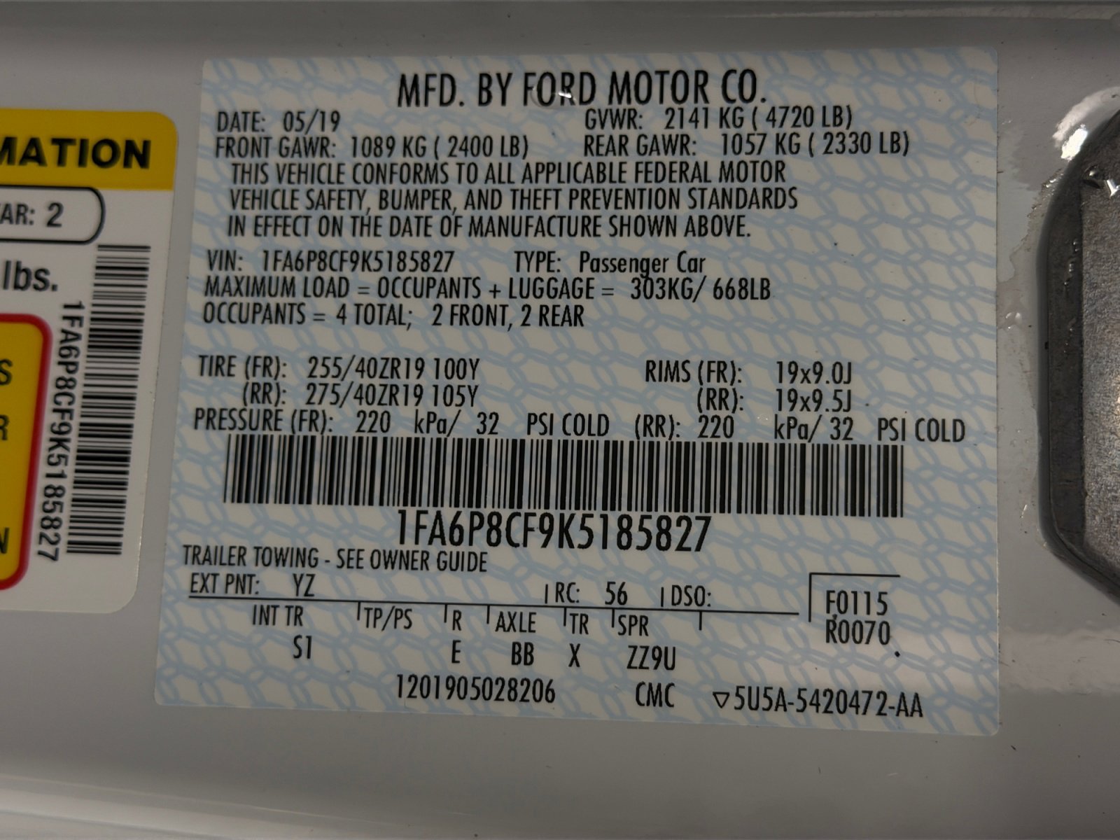 Used 2019 Ford Mustang GT Premium w/ GT Performance Package image 25