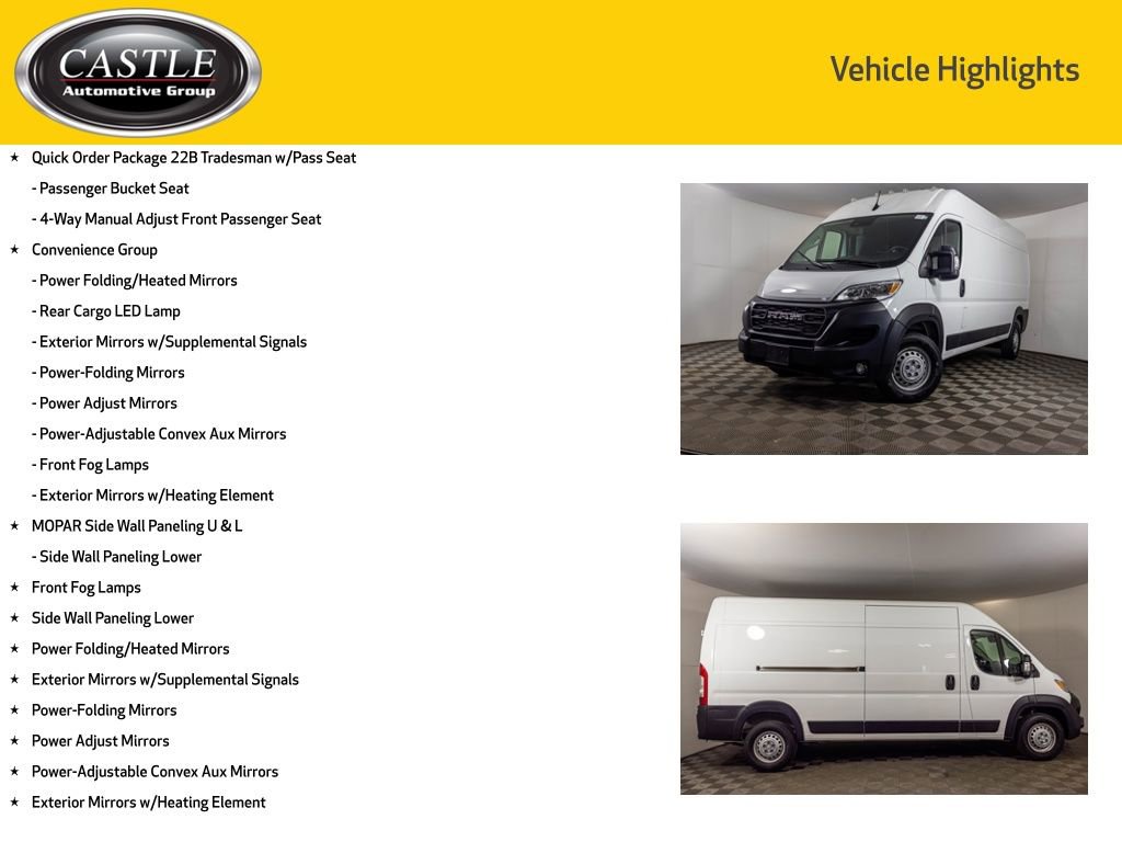 Used 2025 RAM ProMaster 2500 w/ Convenience Group FWD image 3
