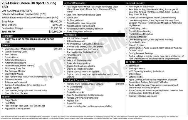 Certified 2024 Buick Encore GX Sport Touring AWD/4WD image 6