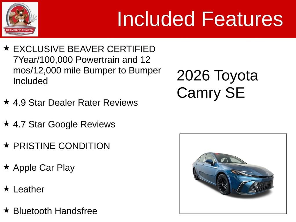 Used 2026 Toyota Camry SE FWD image 4