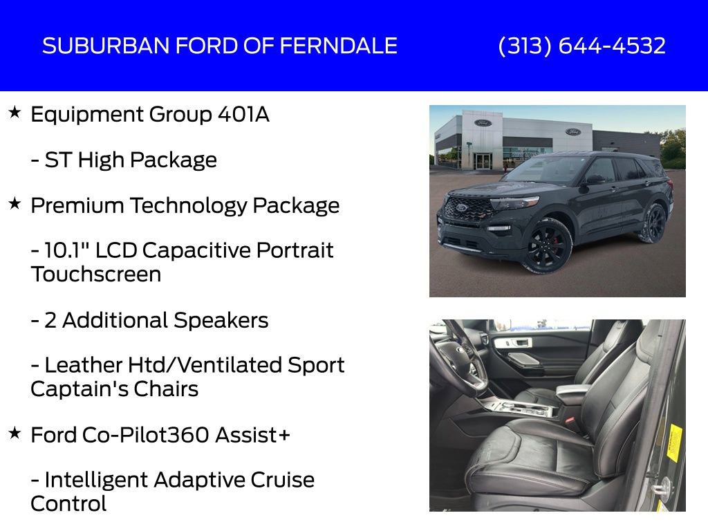 Certified 2022 Ford Explorer ST w/ Equipment Group 401A image 9