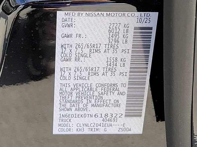 New 2026 Nissan Frontier SV w/ SV Convenience Package image 11